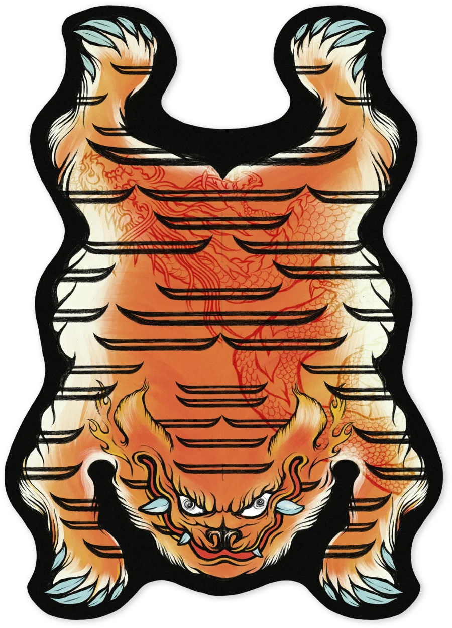 Carpet Tiger from Tiber top view